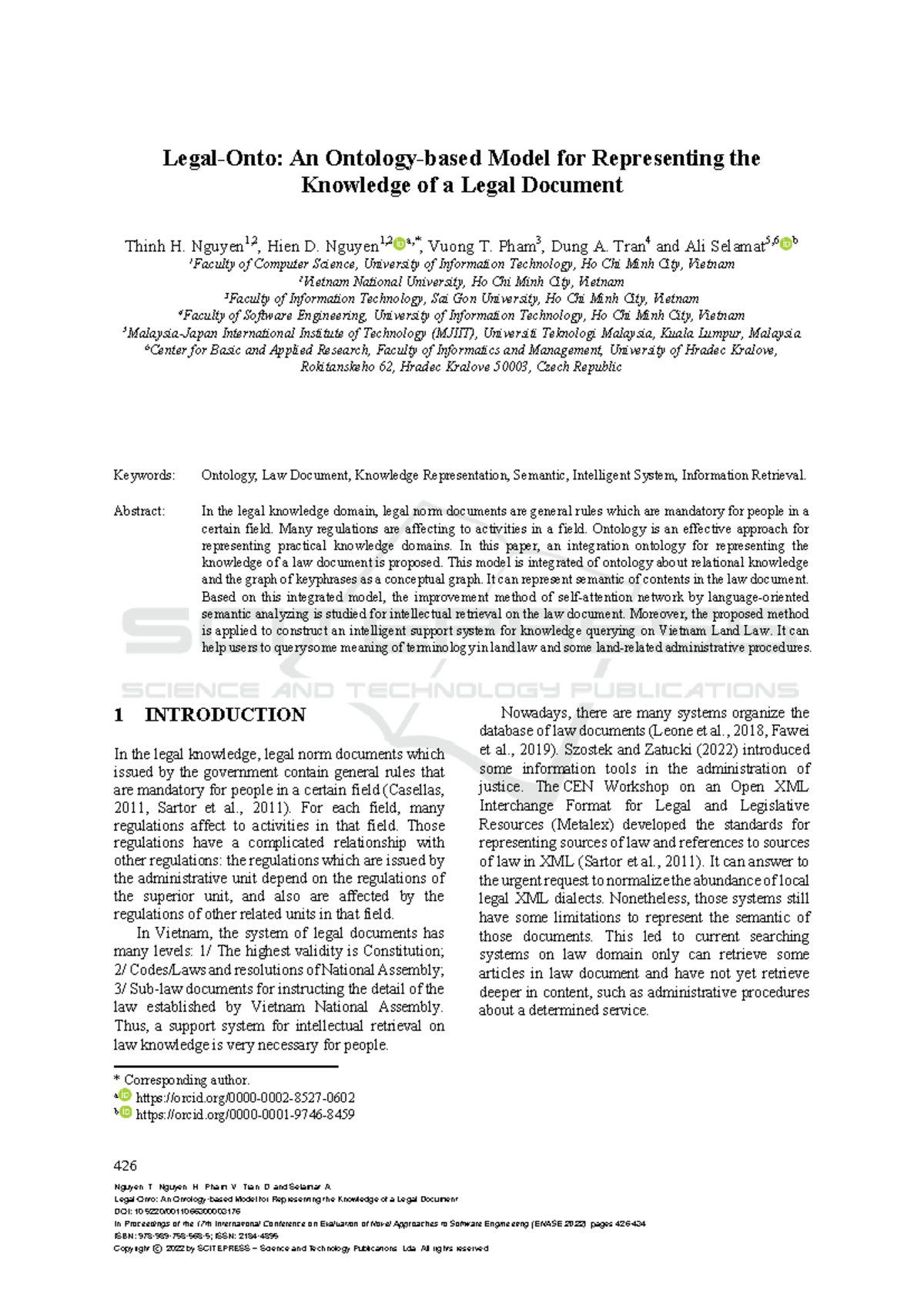 Legal-Onto: Ontology Model for Knowledge Representation in Legal Docs ...