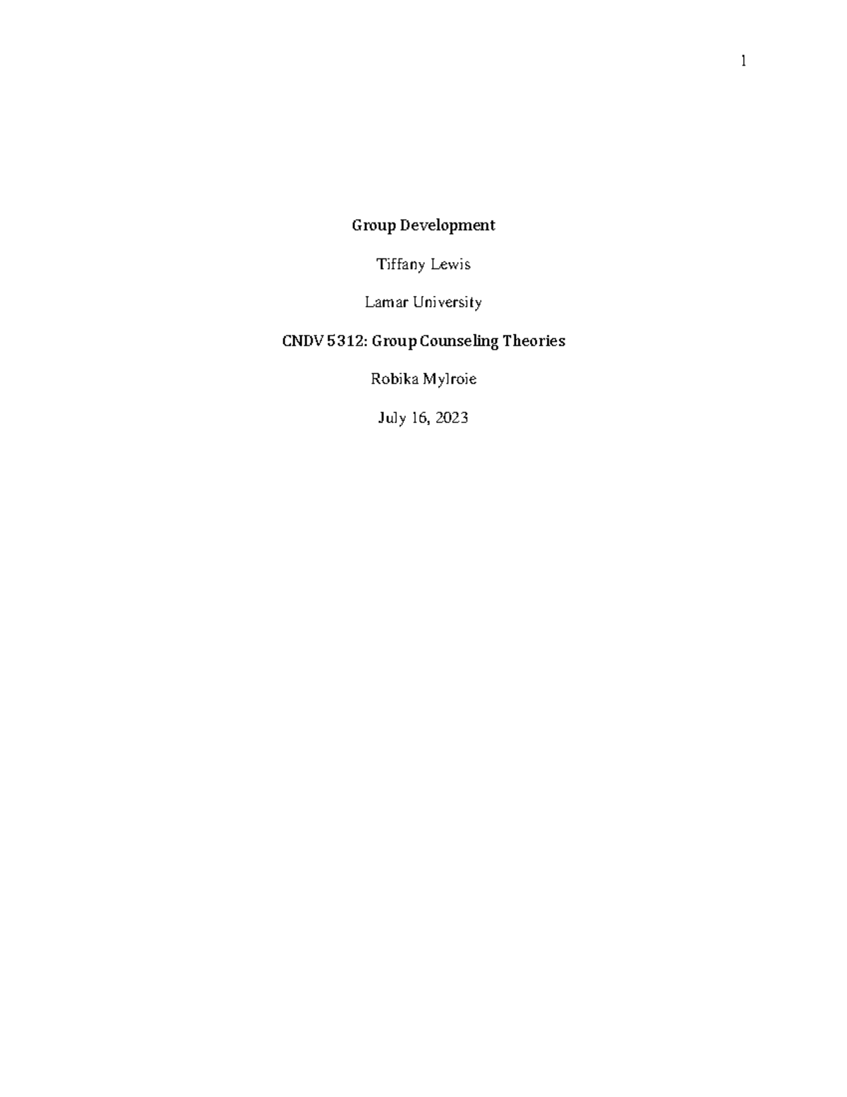 CNDV 5312: Week 2 Essay on Group Development and Leadership Insights ...