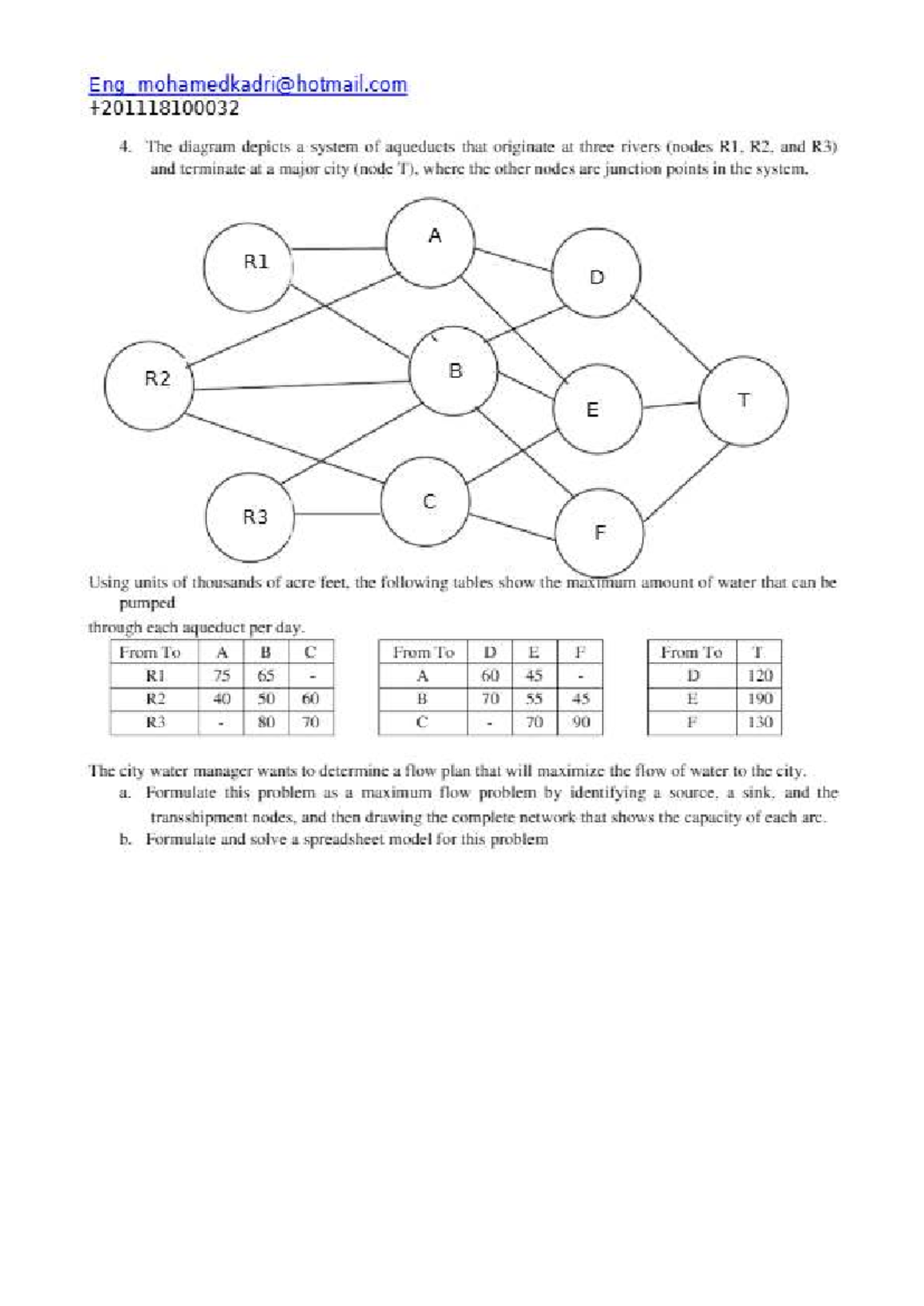 Transportation & Flow Optimization Case Study (Eng 4) - Studocu