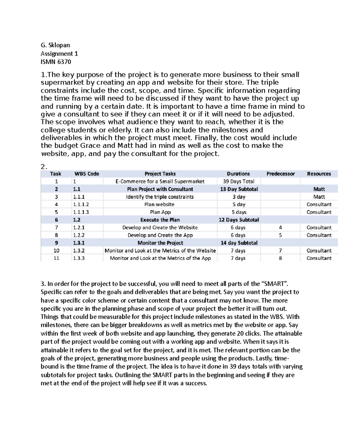 ISMN 6370 Assignment 1: Analyzing Project Constraints for App ...