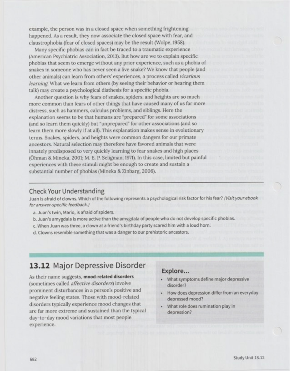 Final Exam Study Guide for CS101: Psychological Disorders Analysis ...