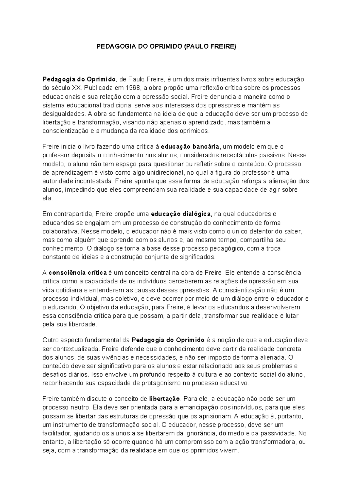 Resumo da Obra