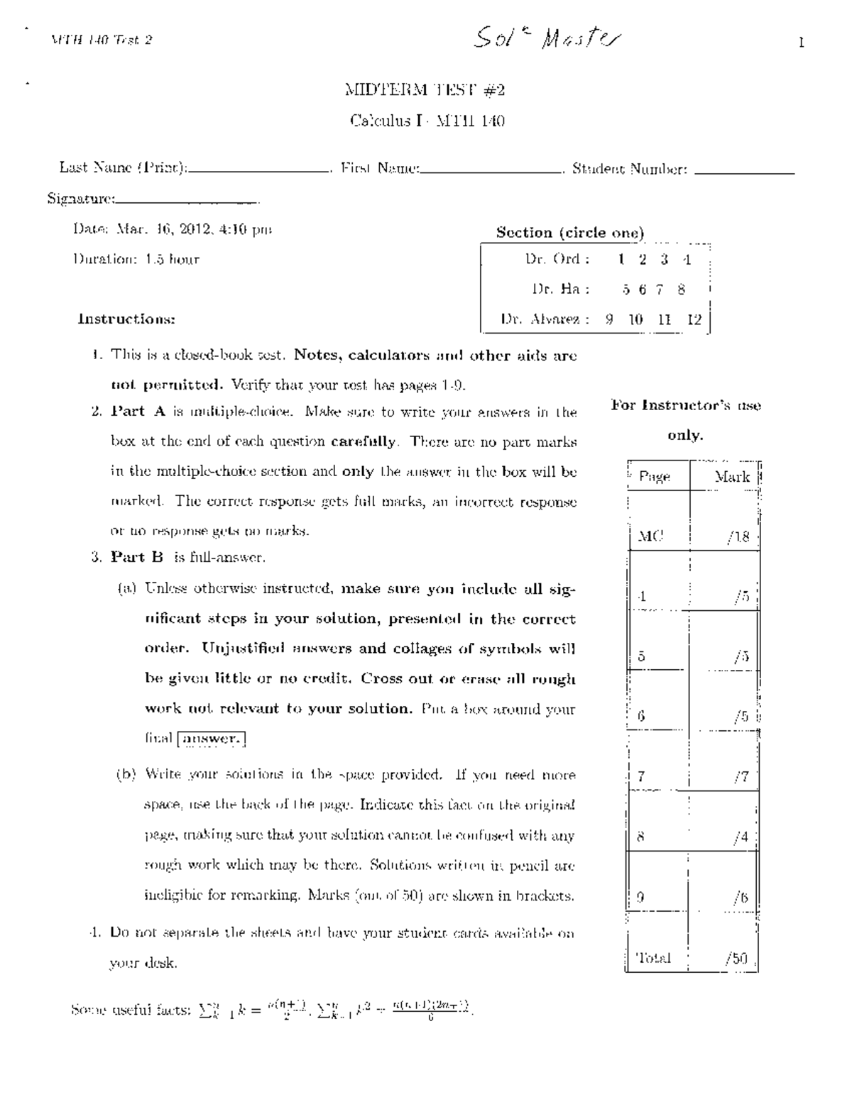 MTH 140 Final Exam 2014: Questions and Answers Guide - Studocu