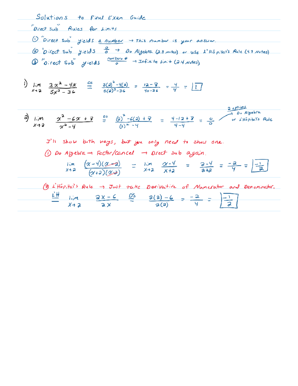 Final Exam Review Solutions - Detailed Answers and Explanations - Studocu