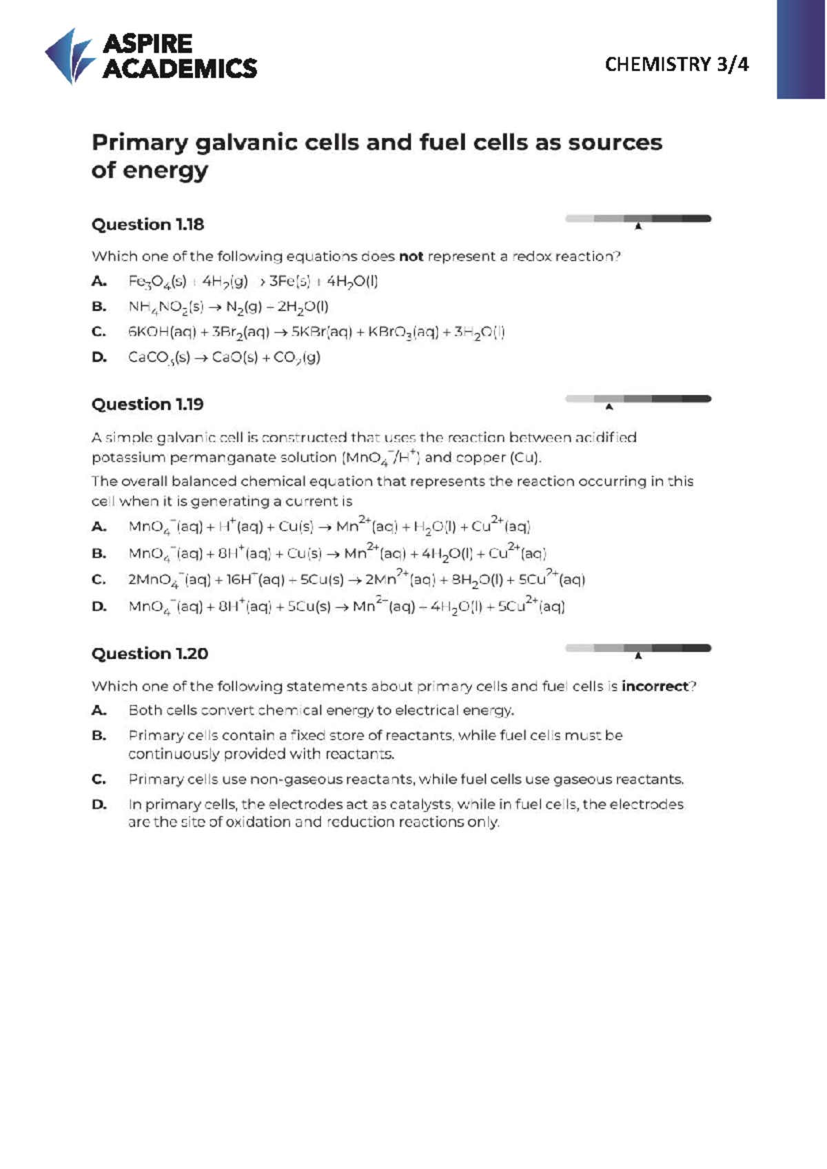 CHEMISTRY UNIT 3 AOS 1 - Test 3 - Studocu