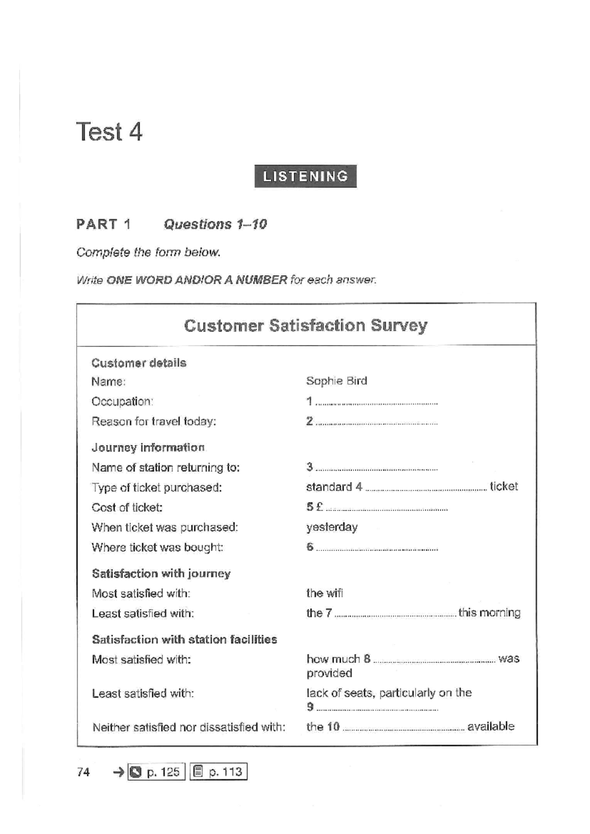 Test 4 - Listening and Reading Comprehension Questions - Studocu