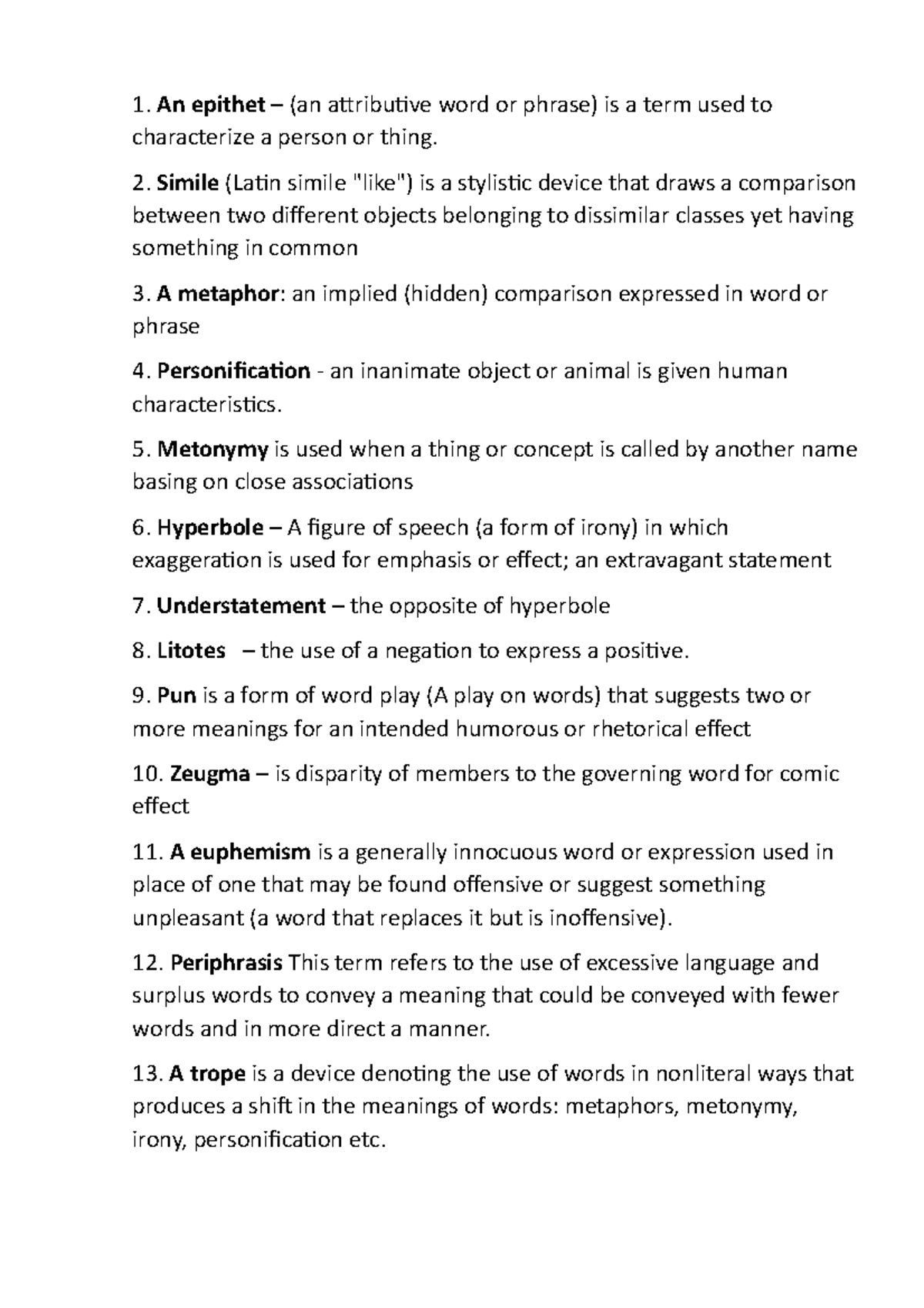 Stylistical devices - An epithet – (an attributive word or phrase) is a ...