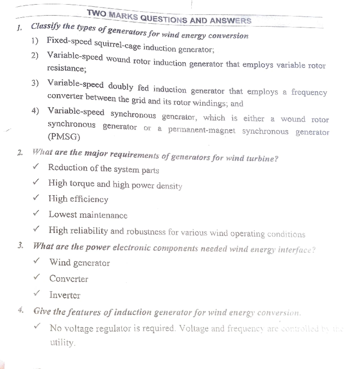 Renewable Energy: Unit 1 Two Marks Q&A - HET Course Notes - Studocu