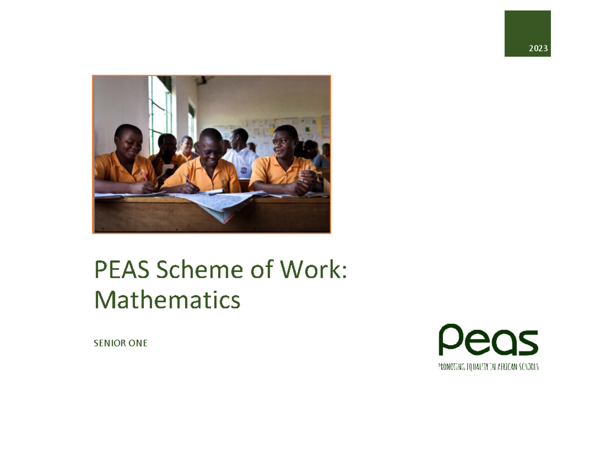 SOW S1 Mathematics Term 1: Comprehensive Scheme of Work - Studocu