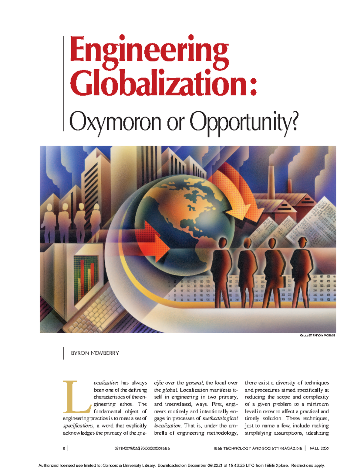 Engineering globalization oxymoron or opportunity - L ocalization has ...