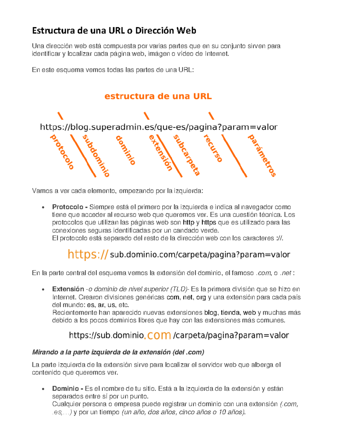 Estructura de una URL: Partes y Funciones Esenciales en Internet - Studocu