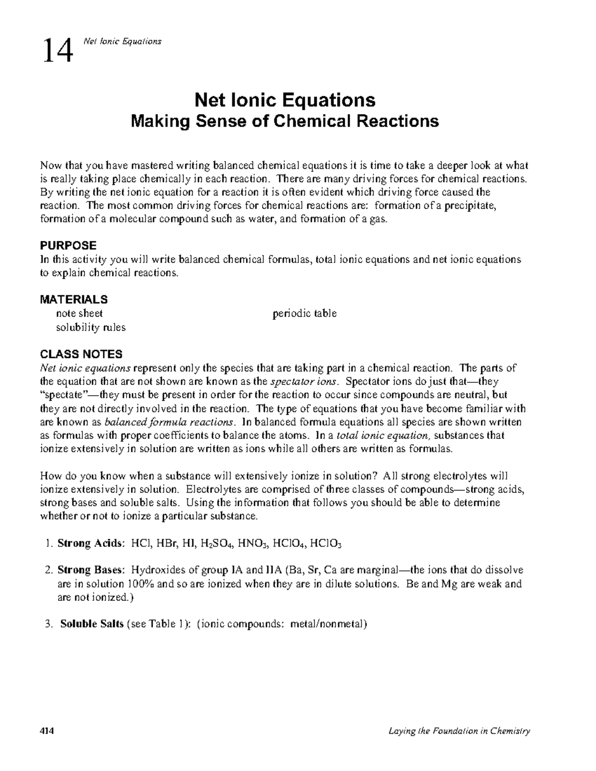 14 Net Ionic Equations: Understanding Chemical Reactions in Chemistry ...