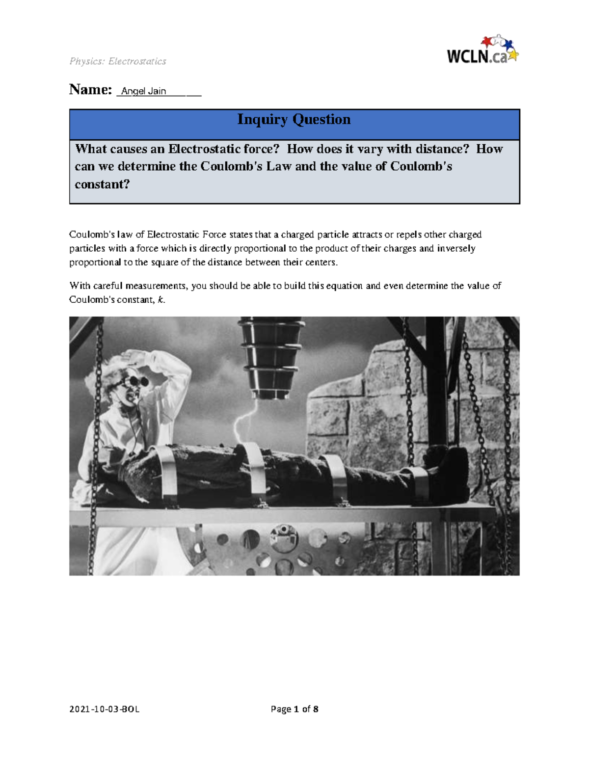 Physics 12 Electrostatics Understanding Electrostatic Forces Studocu