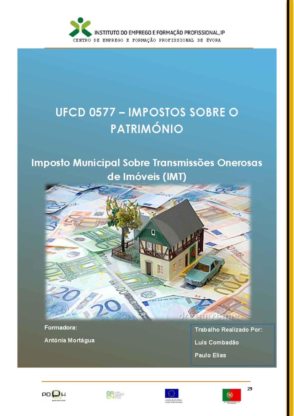 UFCD 0577: Impostos sobre o Património e IMT - Análise e Conclusões ...