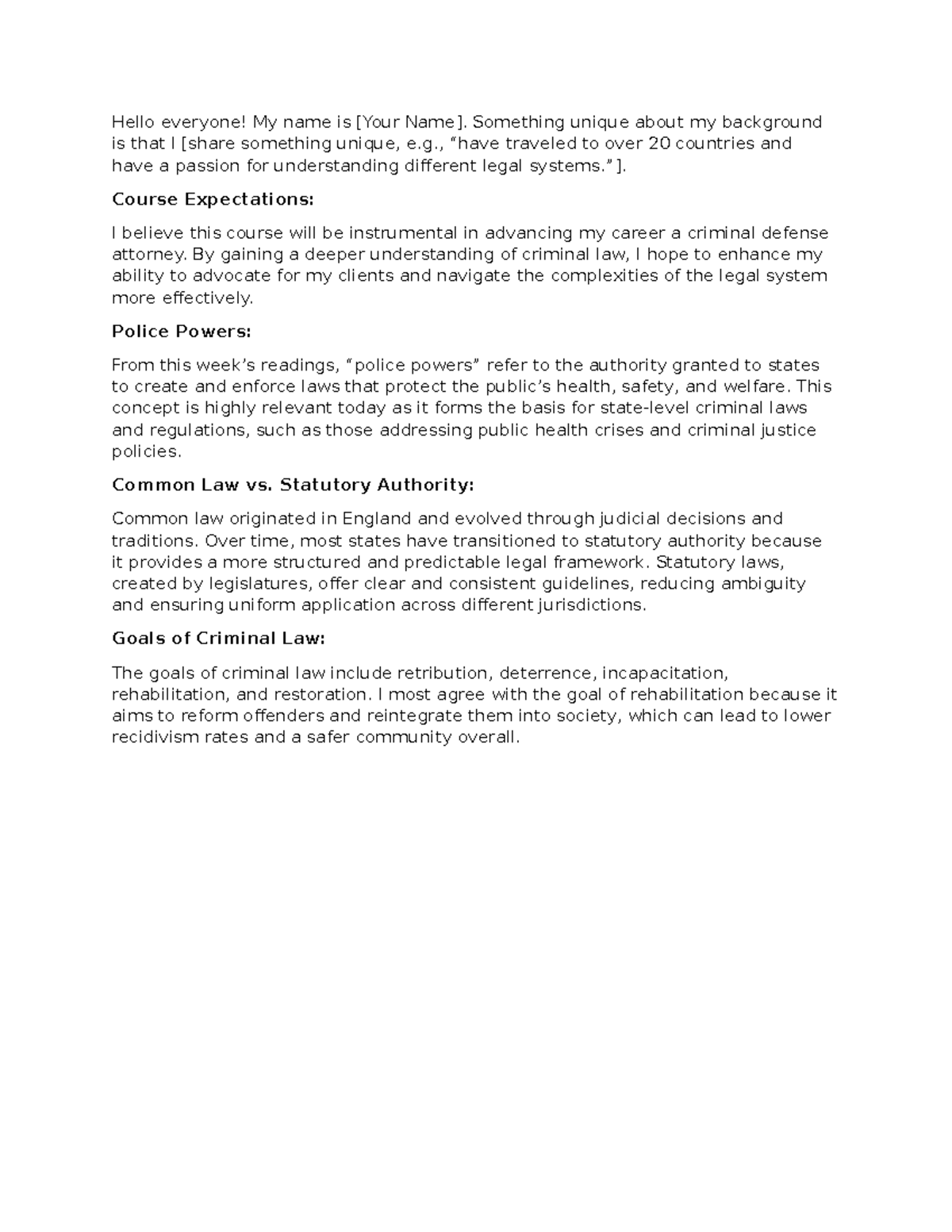 Criminal law discussion: Understanding police powers and common law ...