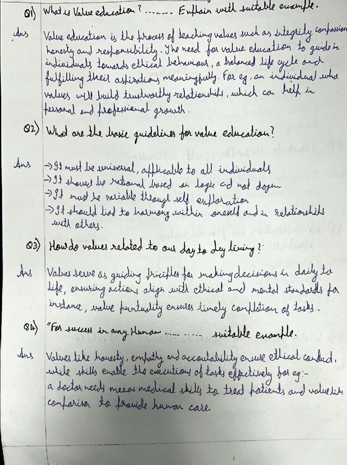 UHV Assignment 2229060 - Study Notes and Key Concepts - Studocu