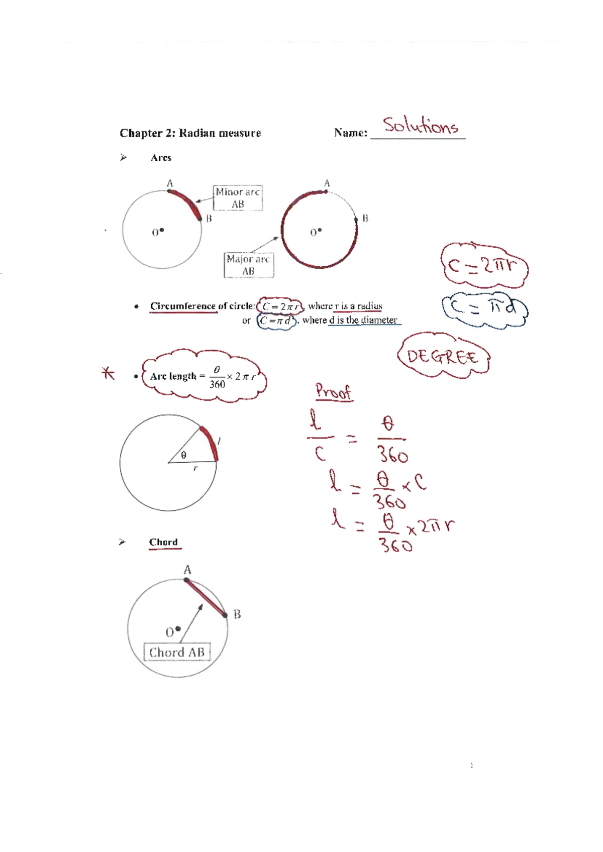 Ch 2: Radian Measure Solutions & Examples for 2026 Exam - Studocu