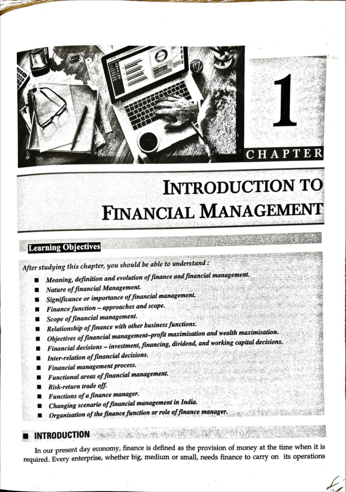 Unit 1: Introduction to Financial Management Concepts and Functions ...