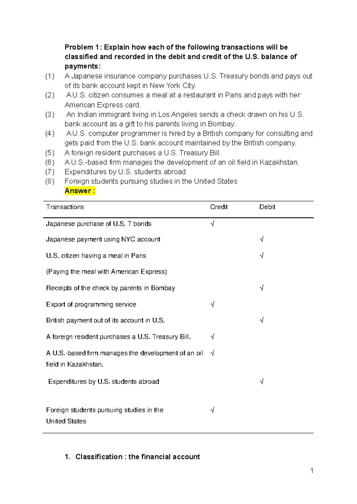 BOP Assignment Q1 2023-2024: Balance of Payments Analysis - Studocu