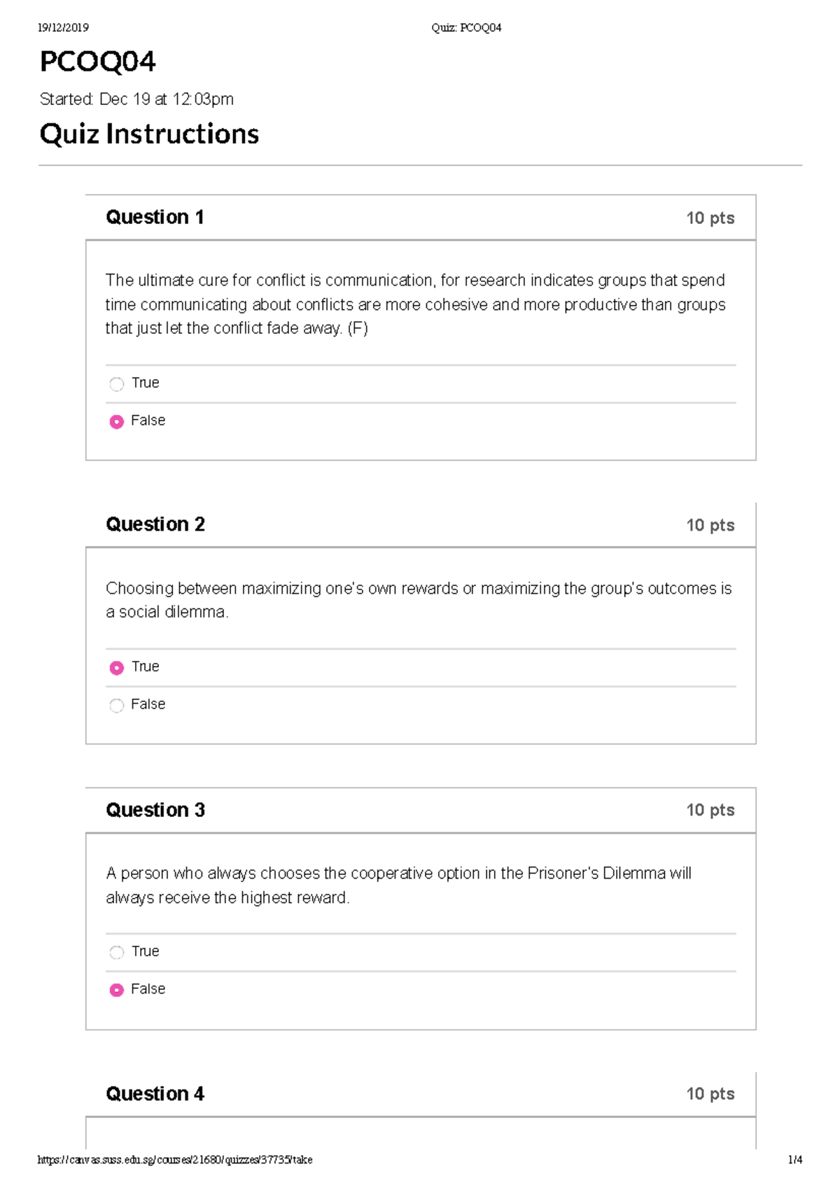 Quiz: PCOQ04 (3rd Attempt) - 100 Marks Overview - Studocu