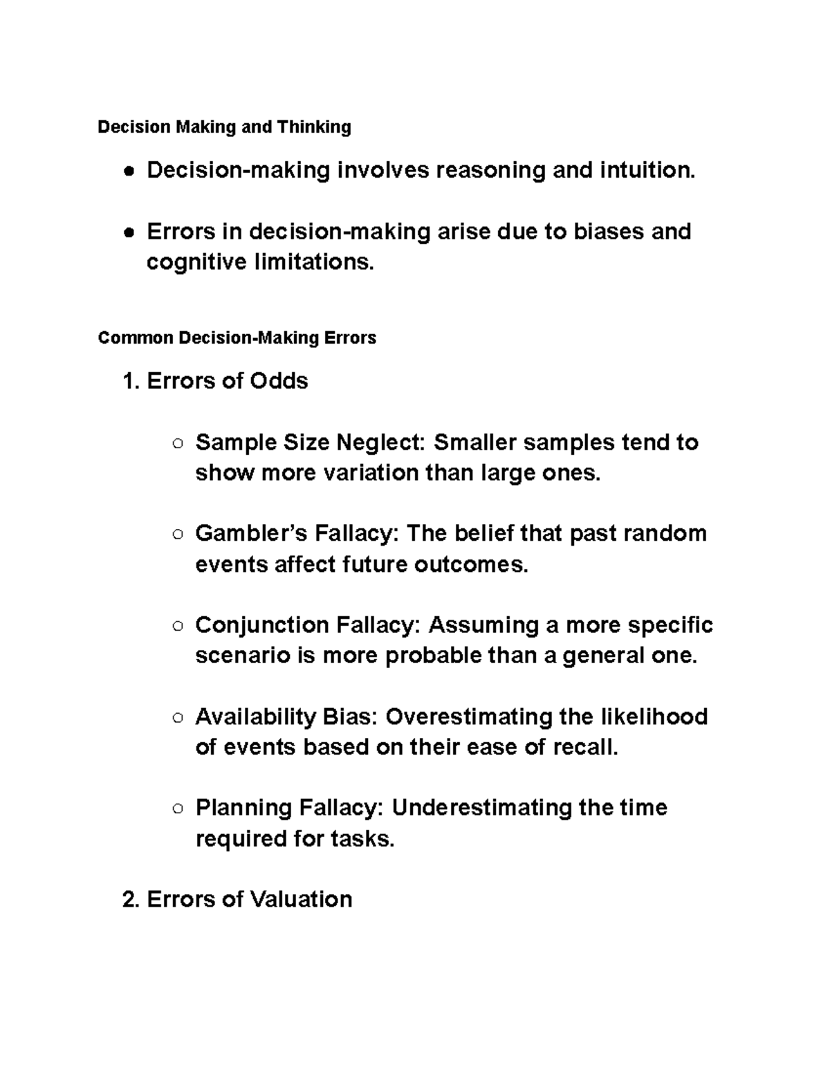 Psych 101: Decision Making, Cognitive Biases, and Language Insights ...