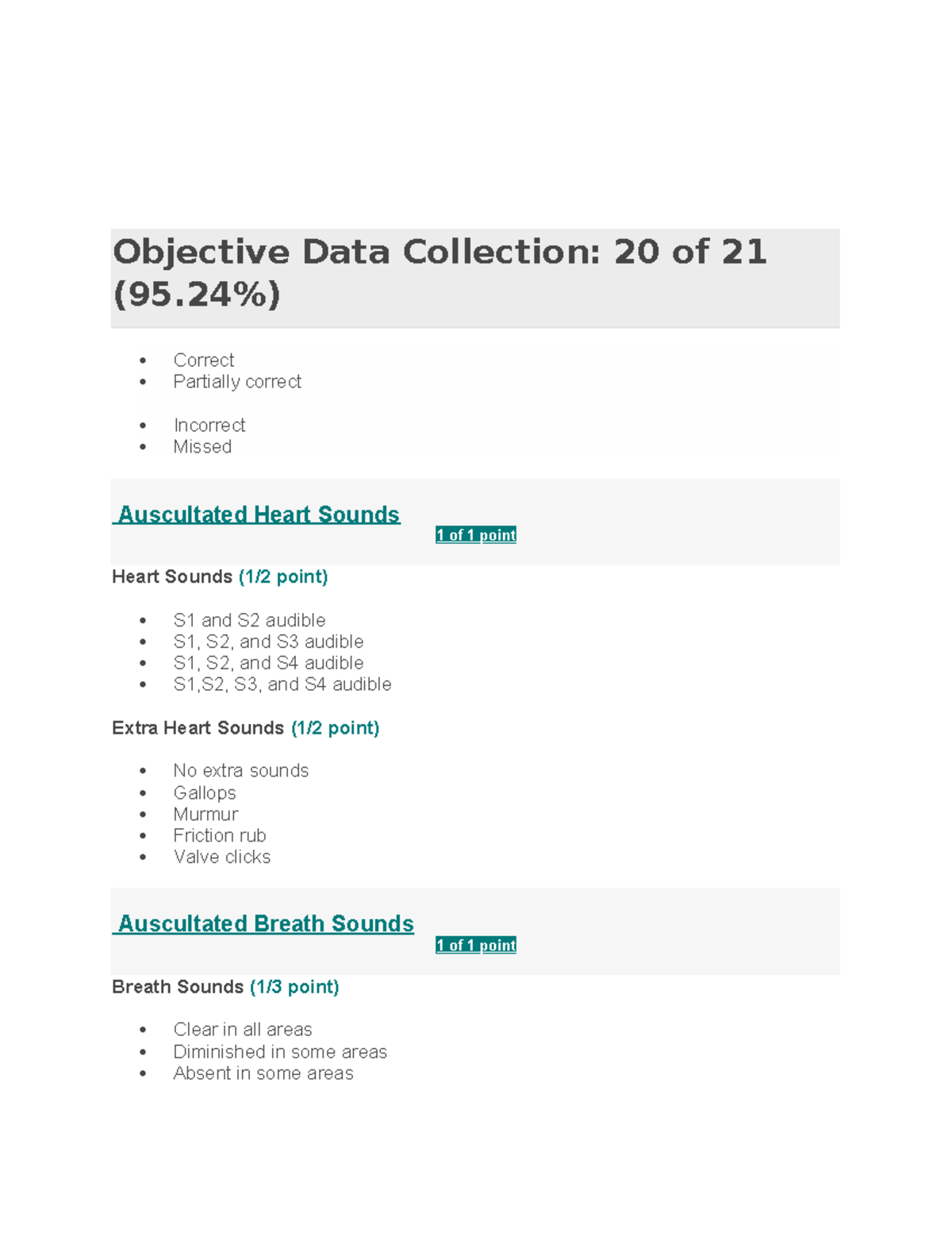 NUR 101: Follow-Up Sick Visit Objective Data Collection - Studocu