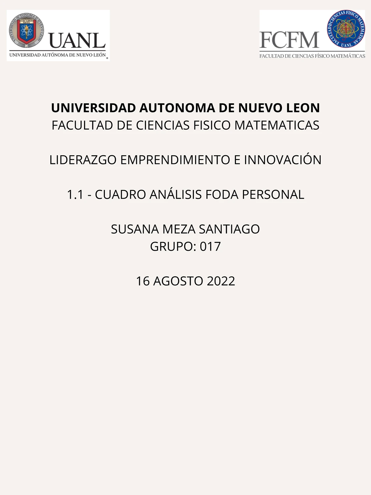 PDP - Diagnóstico Personal y Análisis FODA para el Liderazgo - Studocu