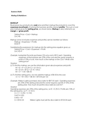 Word Problems - Business Math Solving Algebraic Equations & Word ...