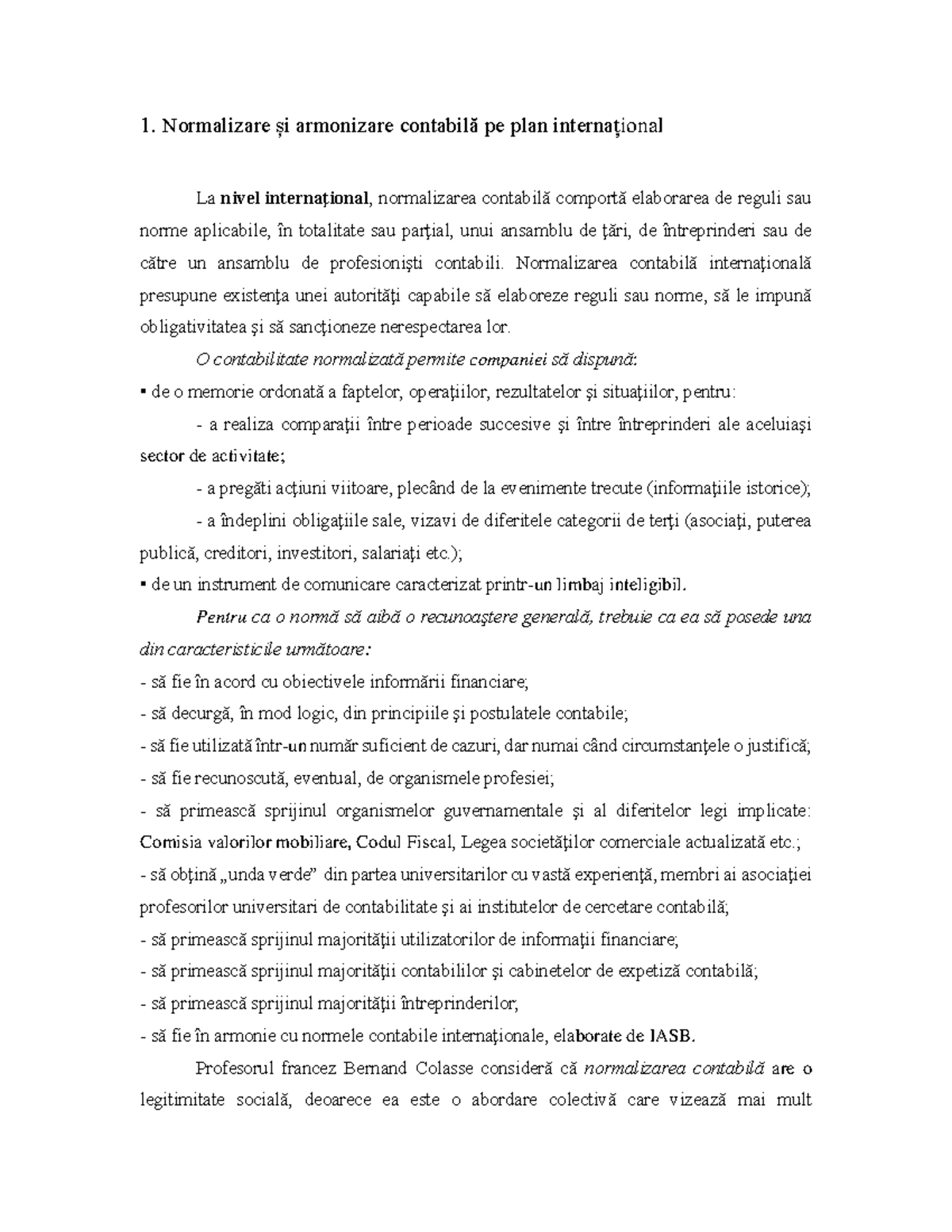 Normalizare și Armonizare Contabilă Internațională: Teorii și Practici ...