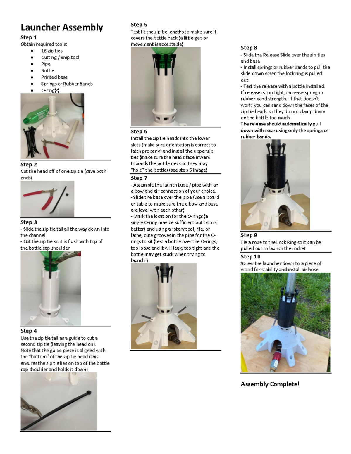 Launcher Assembly Instructions - DIY Rocket Launcher Project - Studeersnel