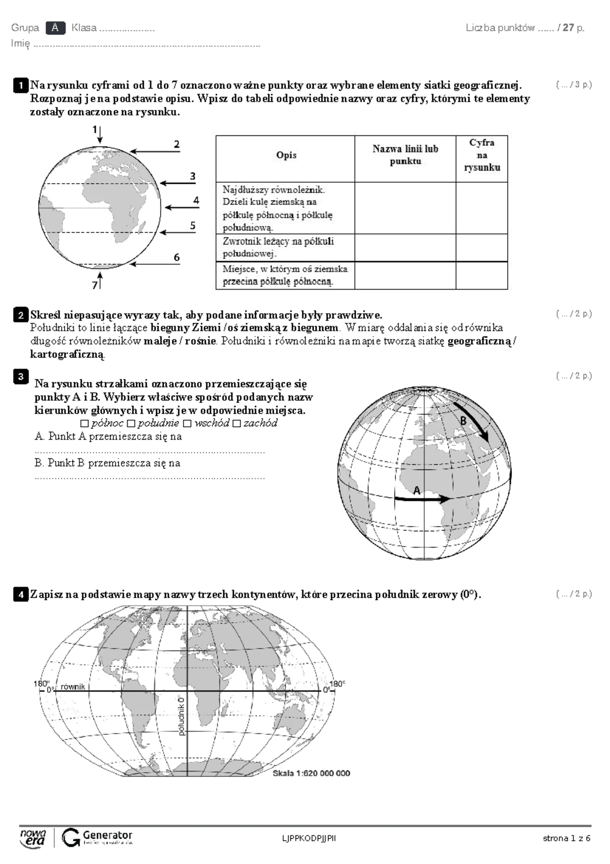 Sprawdzian Z Mapy świata Geografia www.studocu.com
