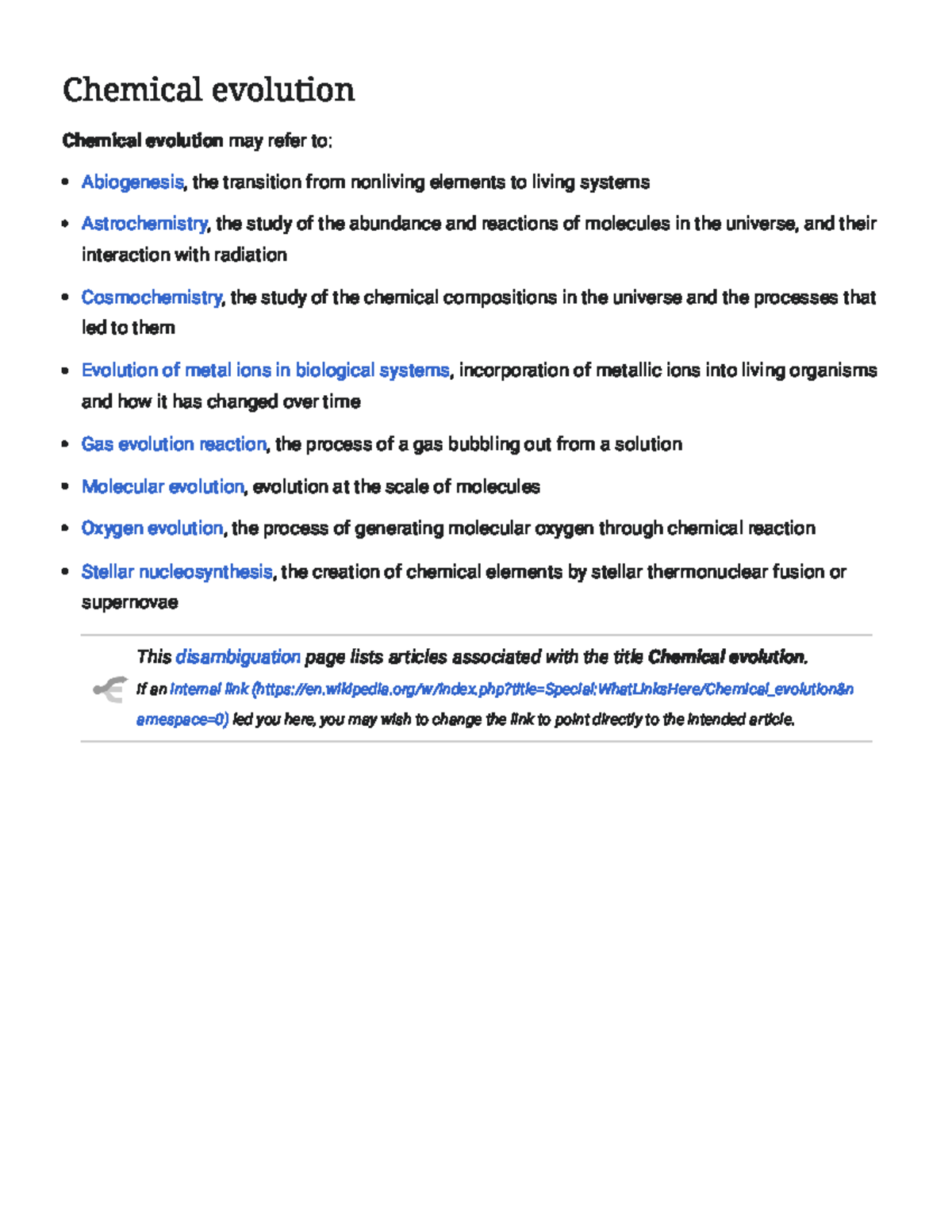 Chemical Evolution: Key Concepts and Processes Explained - Studocu