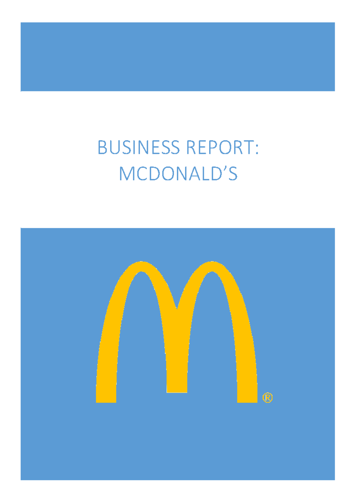 Example Business Report - Service Marketing - Studocu