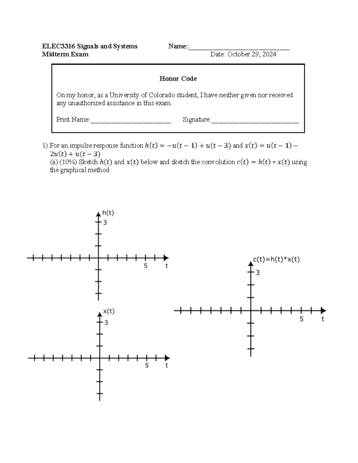 ELEC+3316+Midterm+Practice+Exam - ELEC3316 Signals and Systems Name