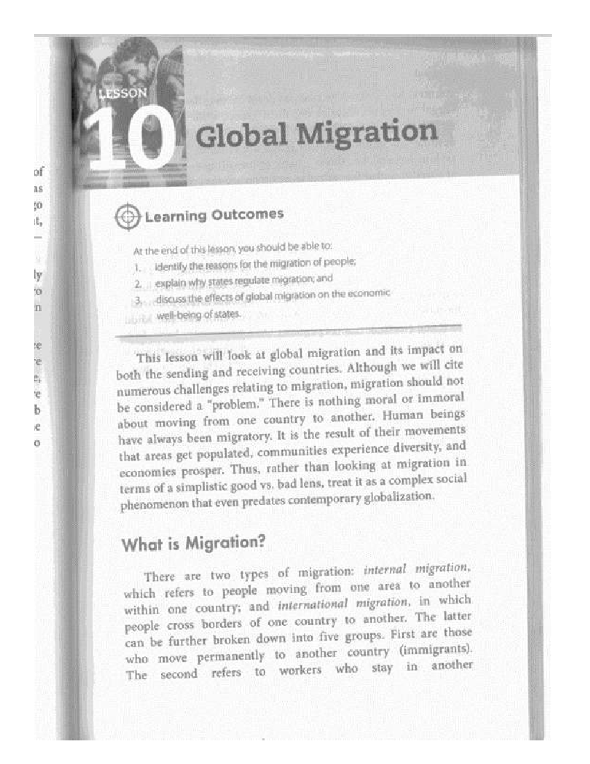 LESSON 66R4: Understanding Global Migration and Its Impacts - Studocu