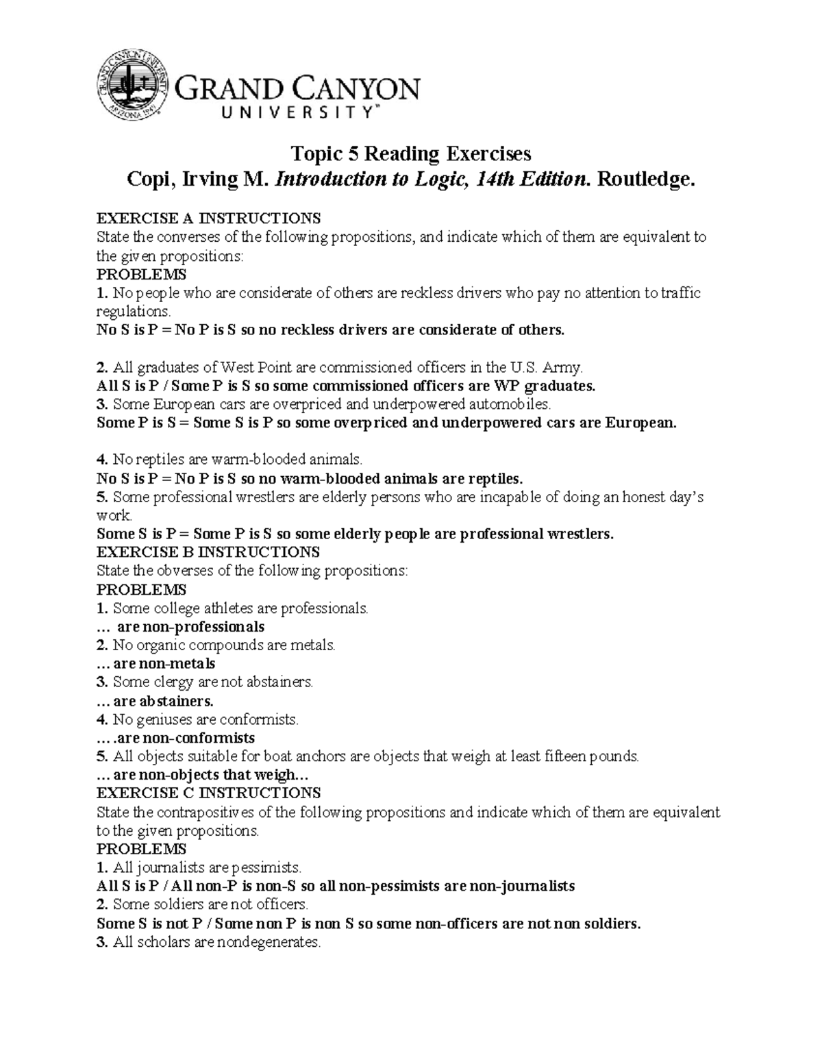 COM362 T3 Reading Exercises - Topic 3 Reading Exercises from