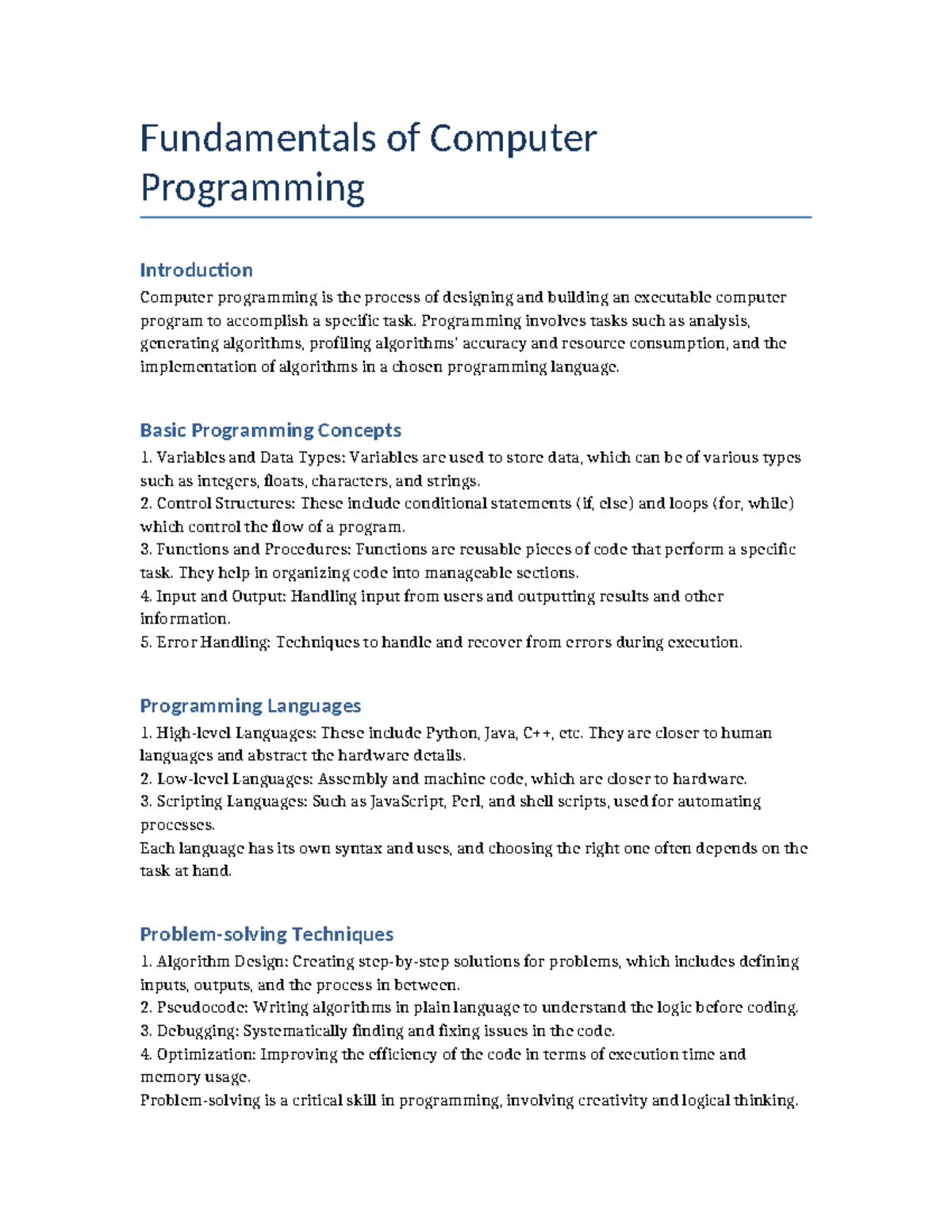 Mnt data Fundamentals of Computer Programming - Fundamentals of ...