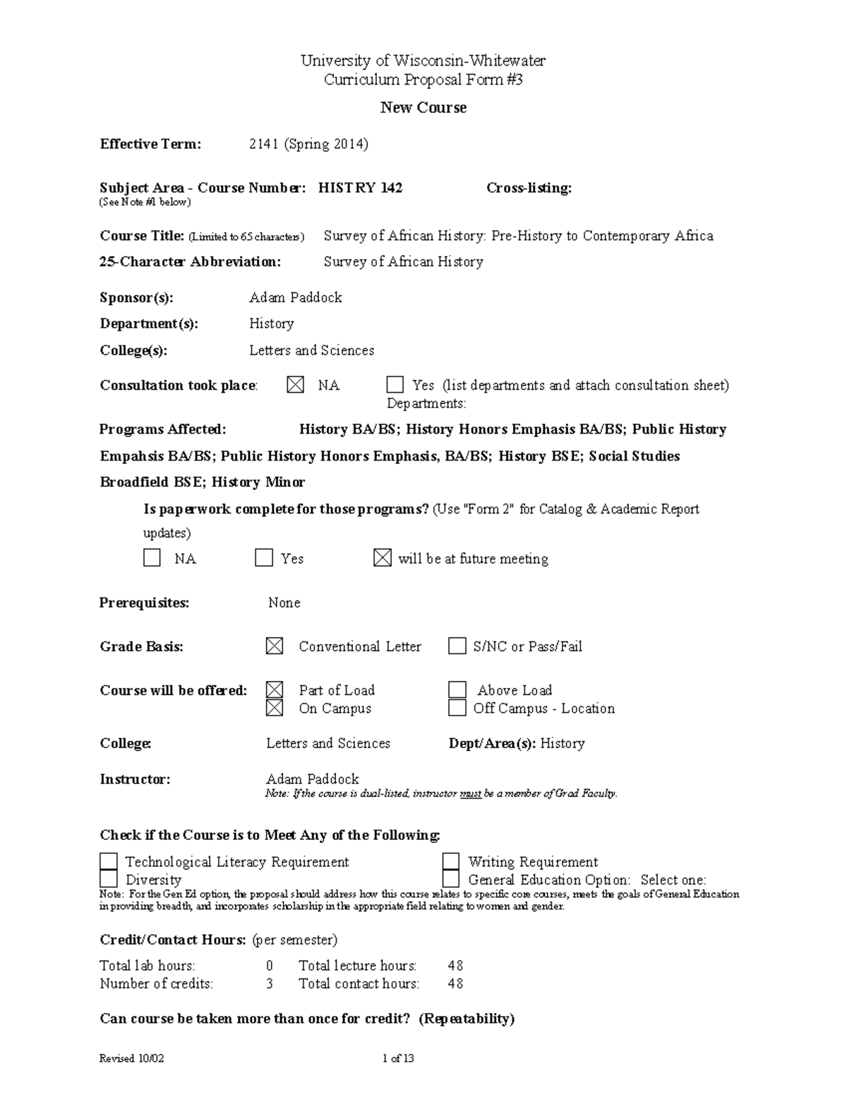 testingtestingtesting - University of Wisconsin-Whitewater Curriculum ...