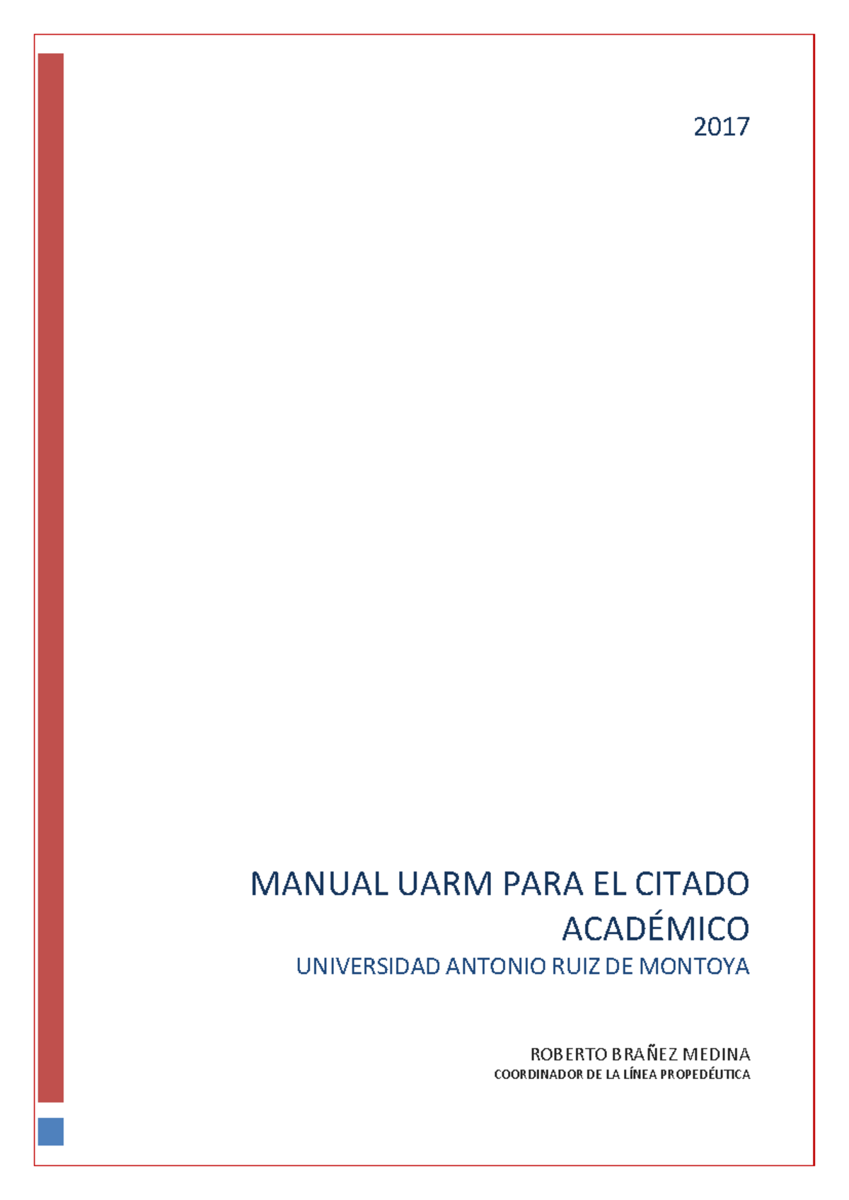 Manual UARM de Citación Académica: Guía Práctica para Estudiantes - Studocu