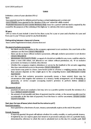 Land Law - LLAW2013&2014 - HKU - Studocu