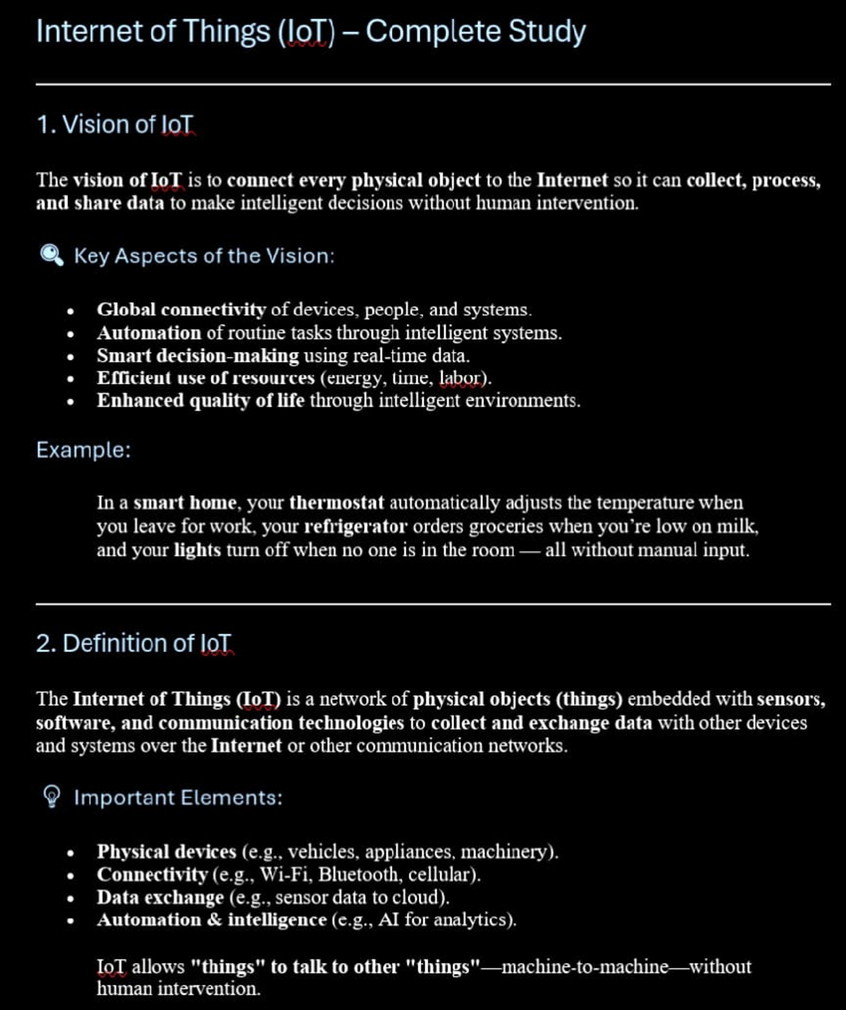 IoT 101: Comprehensive Study Guide on Internet of Things Concepts - Studocu