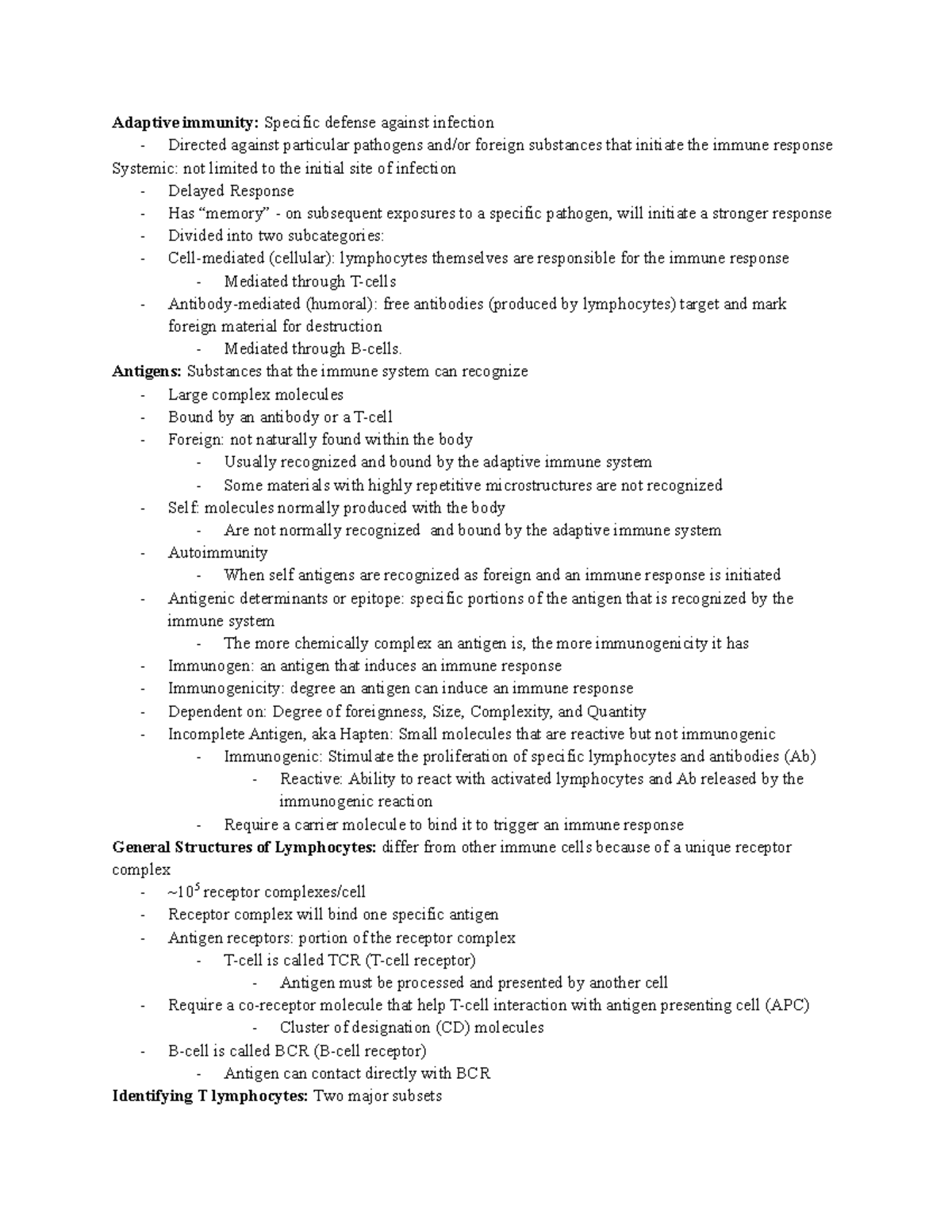 Adaptive Immunity - Antigens: Substances that the immune system can ...