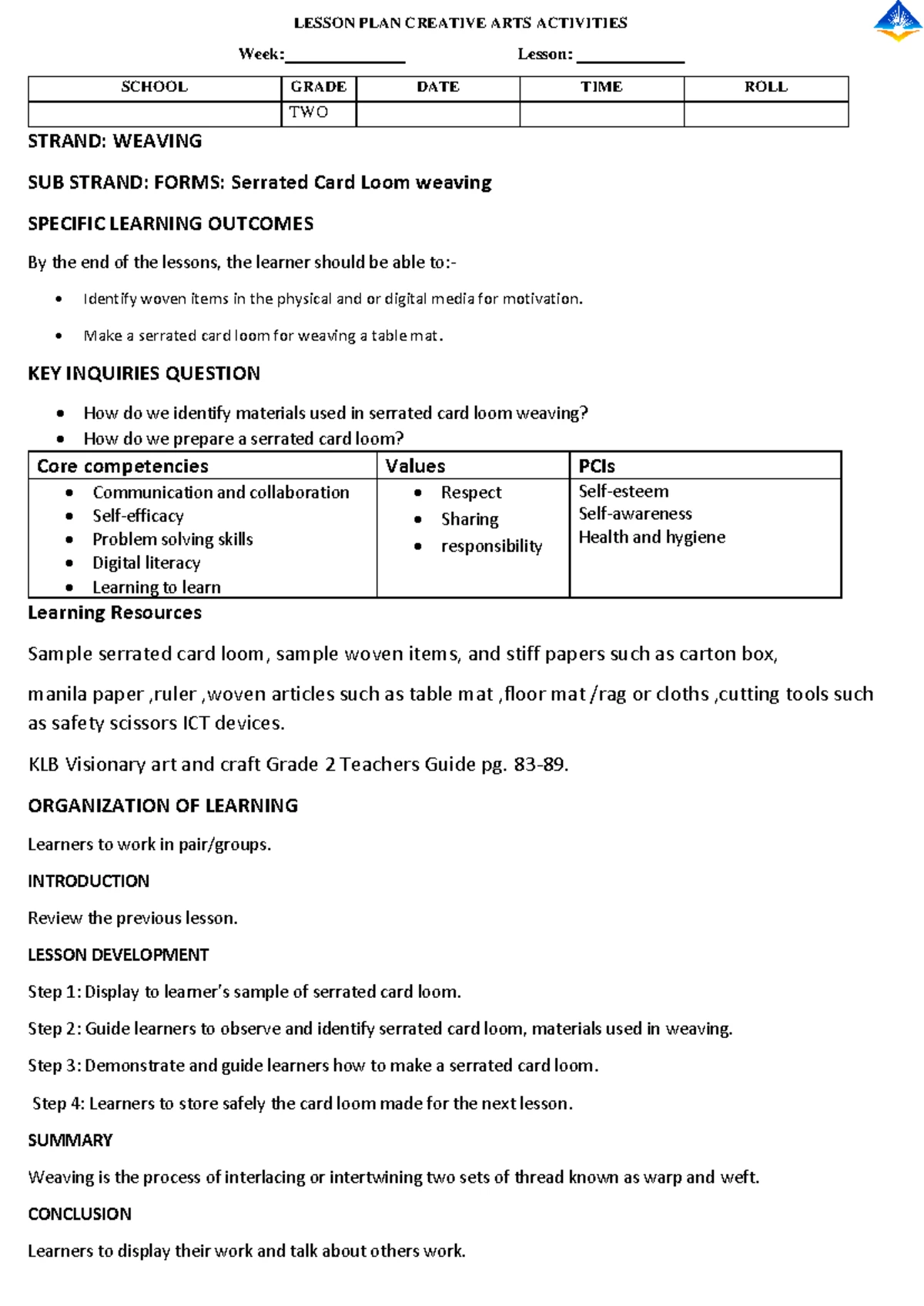 Grade 2 Health Practices: Lesson Plans on Hygiene & Nutrition - Studocu