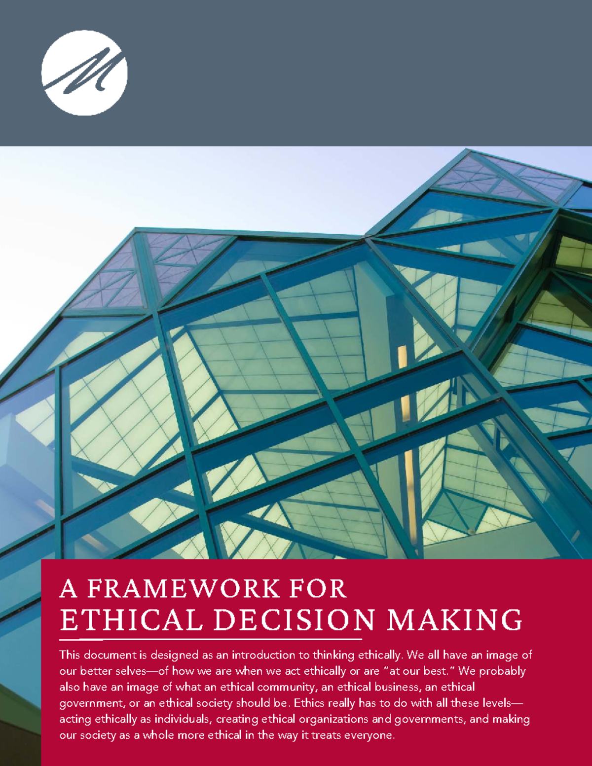 A Framework for Ethical Decision Making (2025) - Studocu