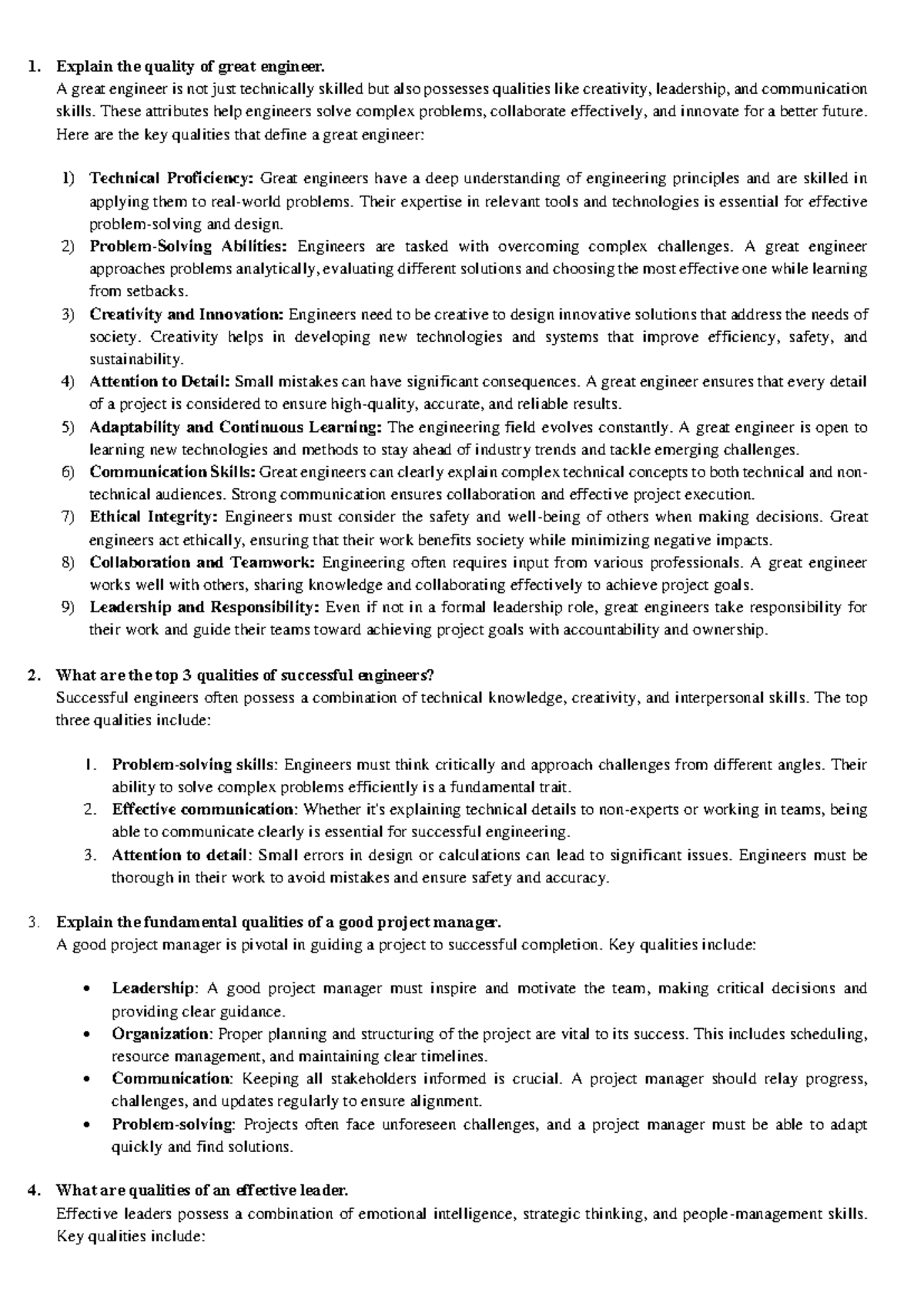 Employability Skills: Key Qualities for Career Success in Engineering ...