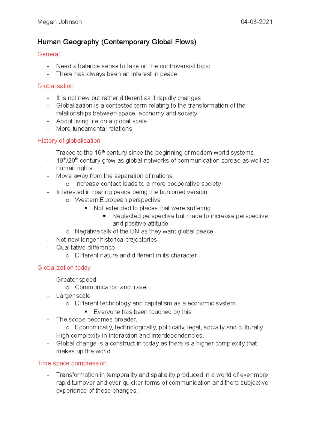 Lecture 4 - defining globalisation in a contemporary form and examining ...