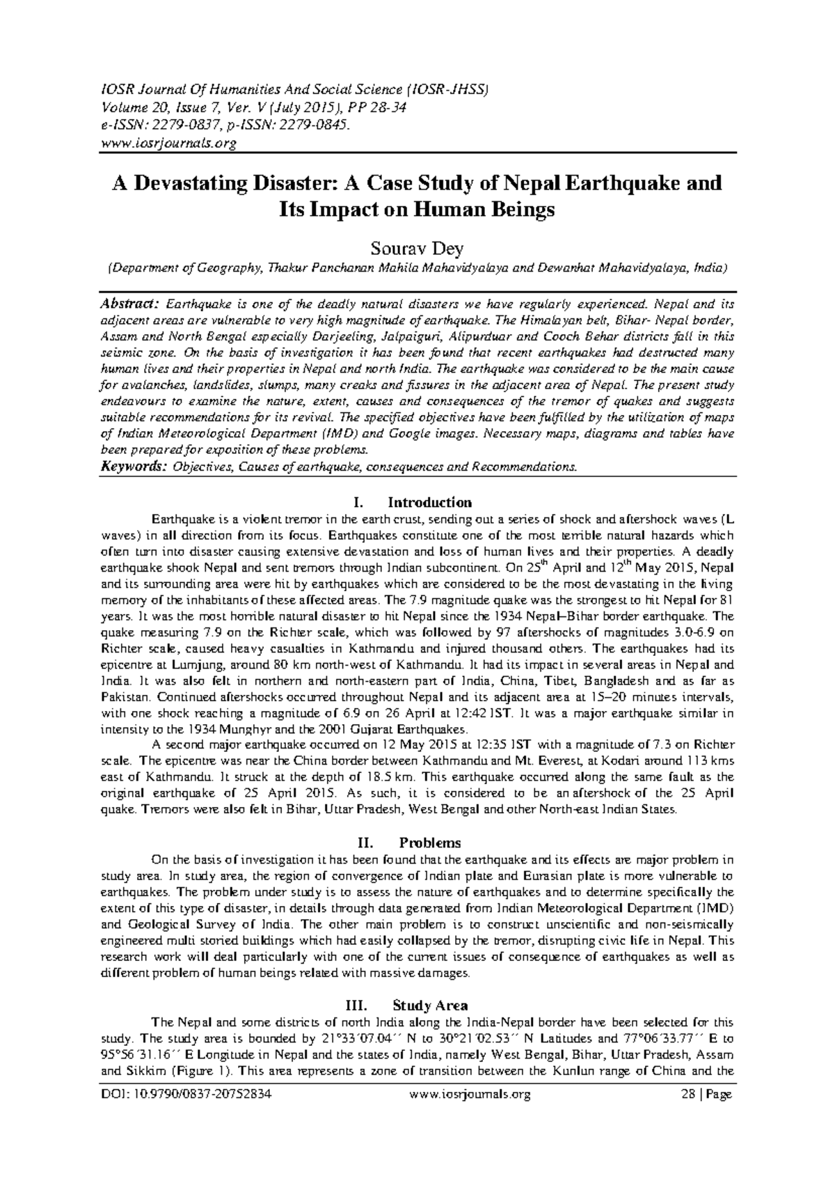 A Devastating Disaster: Case Study of Nepal Earthquake (GEOG 101) - Studocu