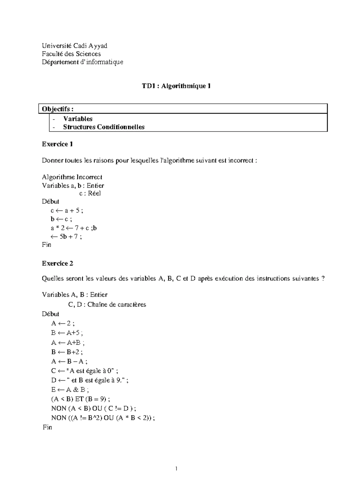 TD 4 : Exercices de Programmation en Python pour S2 - Studocu
