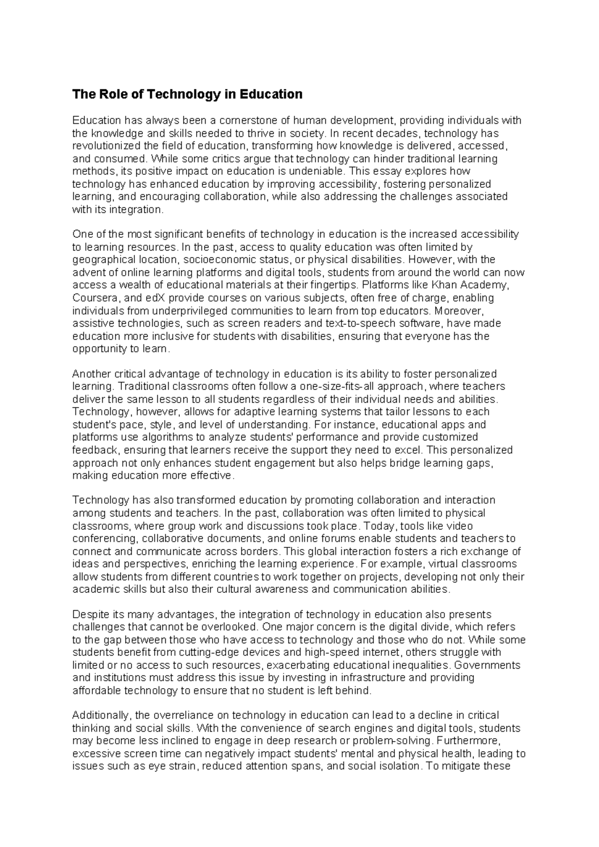 Tài liệu không có tiêu đề - The Role of Technology in Education ...