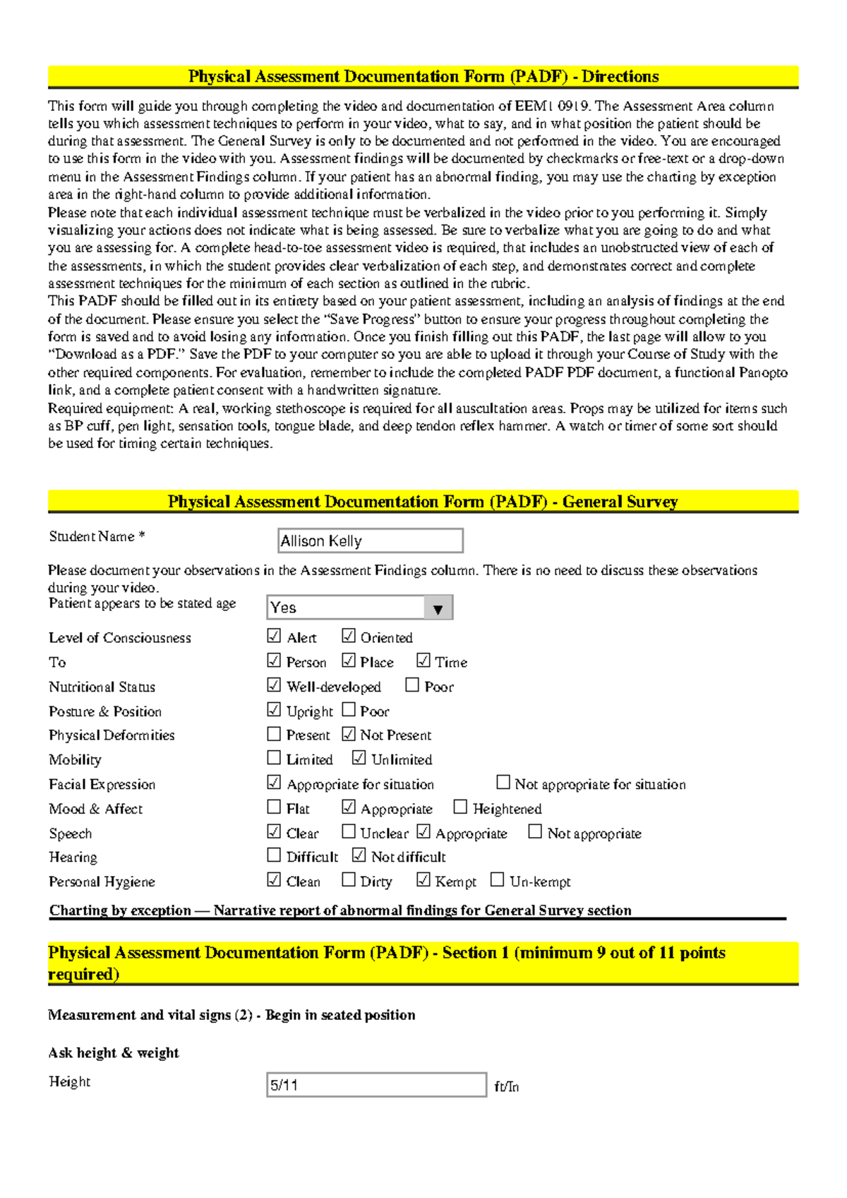 PADF - c228 - Physical Assessment Documentation Form (PADF ...